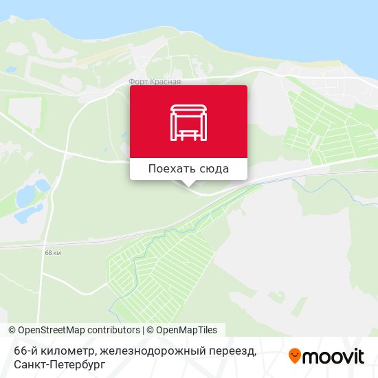 Карта 66-й километр, железнодорожный переезд
