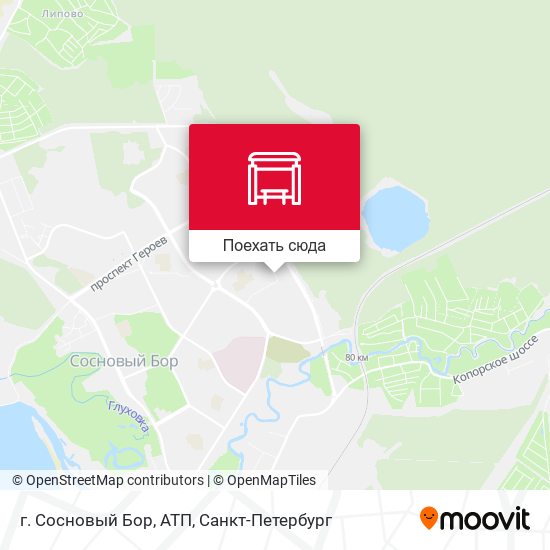 Карта г. Сосновый Бор, АТП