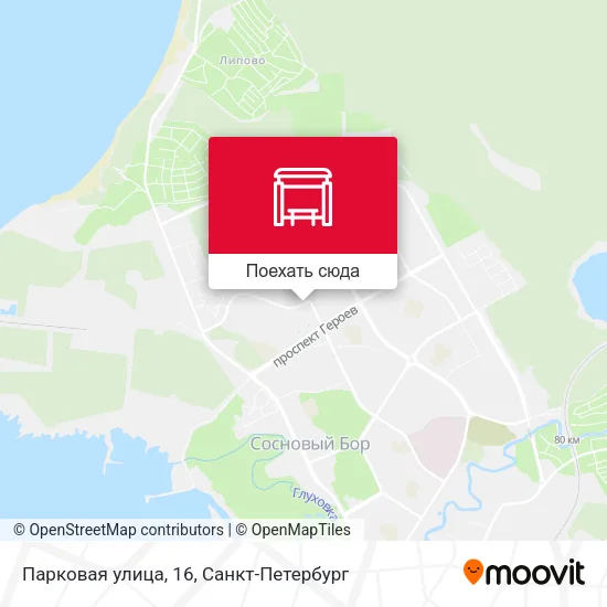 Карта Парковая улица, 16