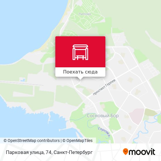 Карта Парковая улица, 74