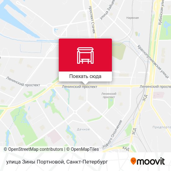 Карта улица Зины Портновой