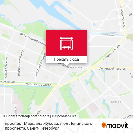 Карта проспект Маршала Жукова, угол Ленинского проспекта