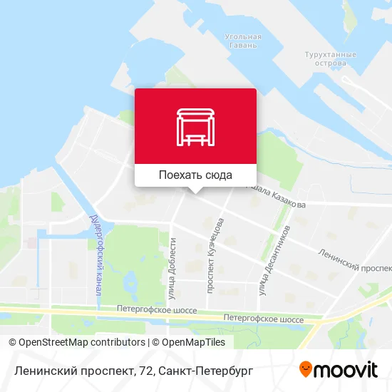 Карта Ленинский проспект, 72