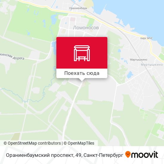 Карта Ораниенбаумский проспект, 49