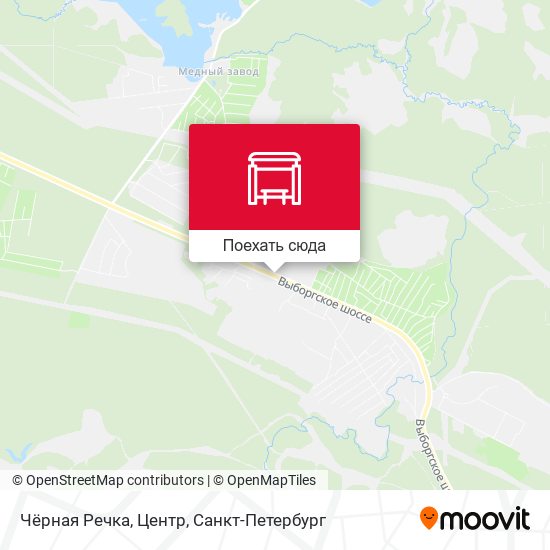 Карта Чёрная Речка, Центр