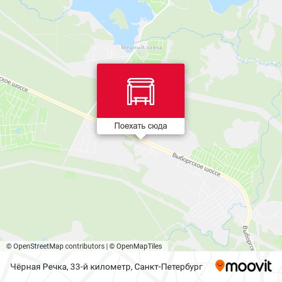 Карта Чёрная Речка, 33-й километр