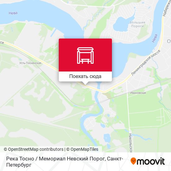 Карта Река Тосно / Мемориал Невский Порог