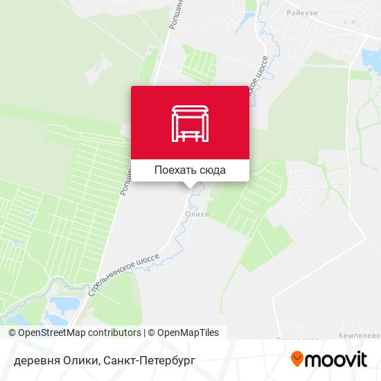 Карта деревня Олики