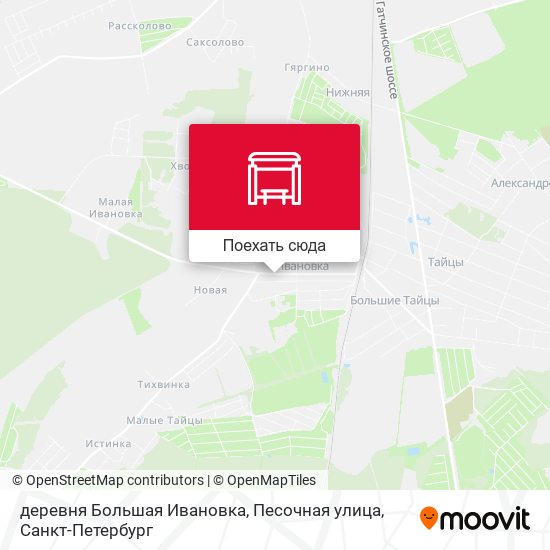 Карта деревня Большая Ивановка, Песочная улица
