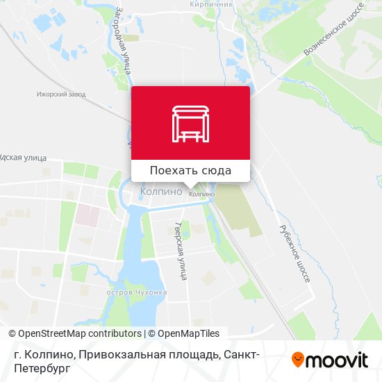 Карта г. Колпино, Привокзальная площадь