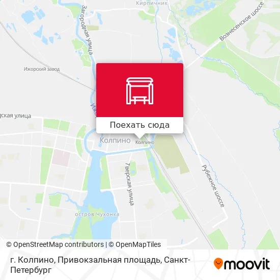 Карта г. Колпино, Привокзальная площадь
