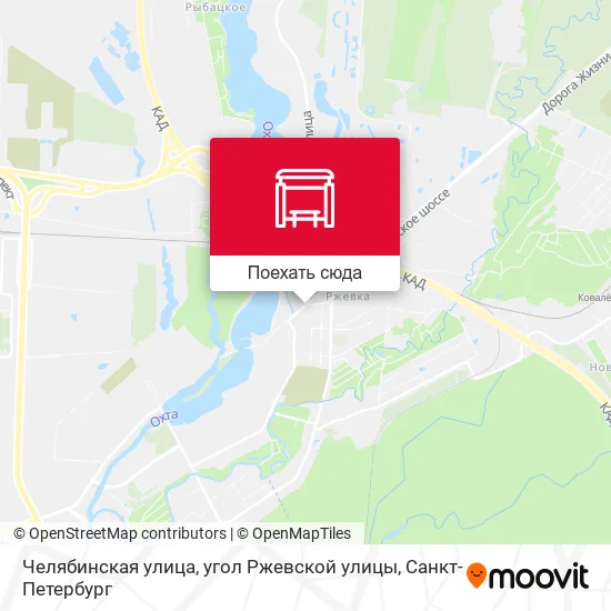 Карта Челябинская улица, угол Ржевской улицы