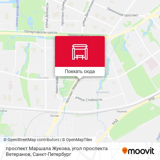 Карта проспект Маршала Жукова, угол проспекта Ветеранов