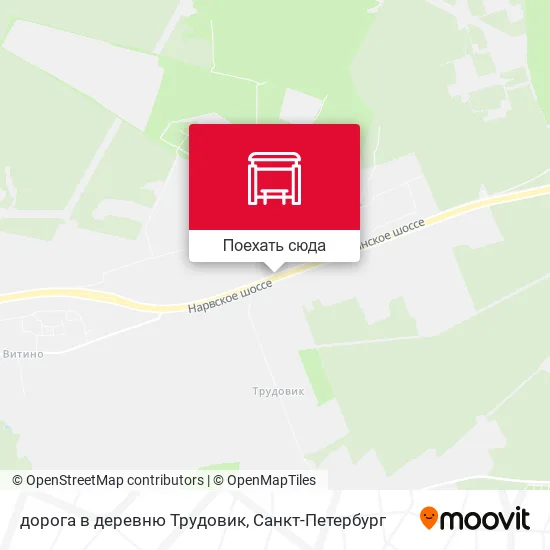 Карта дорога в деревню Трудовик