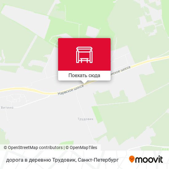 Карта дорога в деревню Трудовик