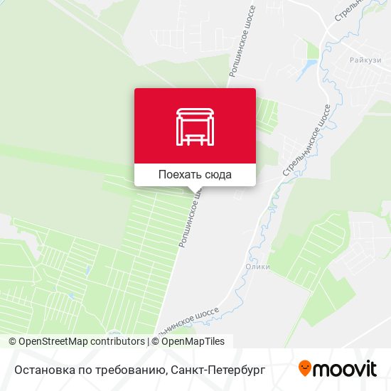 Карта Остановка по требованию