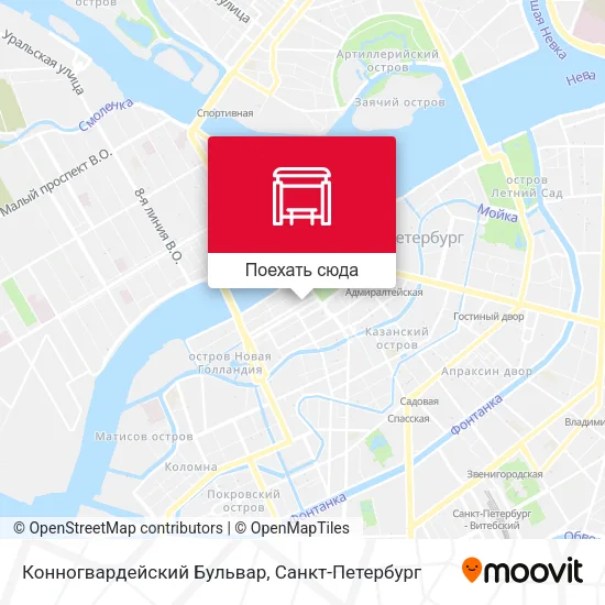 Карта Конногвардейский Бульвар