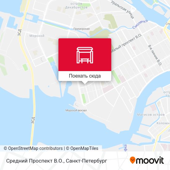 Карта Средний Проспект В.О.