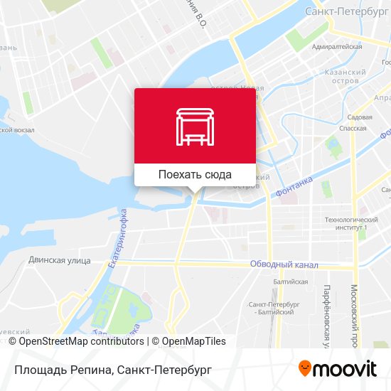 Карта Площадь Репина