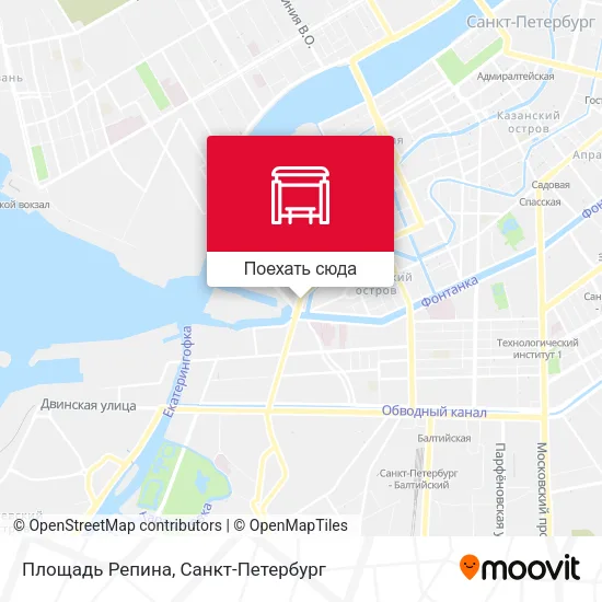 Карта Площадь Репина