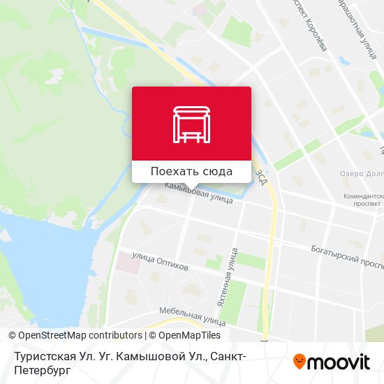 Карта Туристская Ул. Уг. Камышовой Ул.