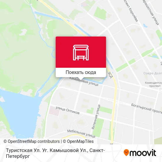 Карта Туристская Ул. Уг. Камышовой Ул.