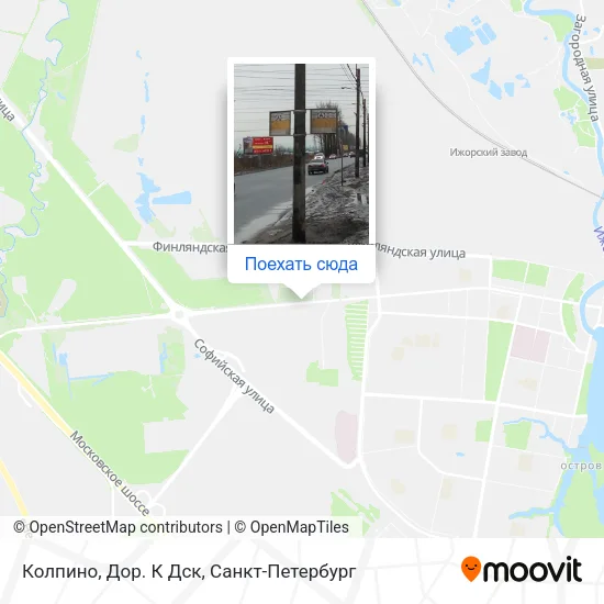 Карта Колпино, Дор. К Дск