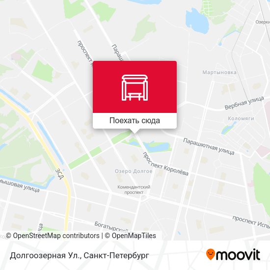 Карта Долгоозерная Ул.