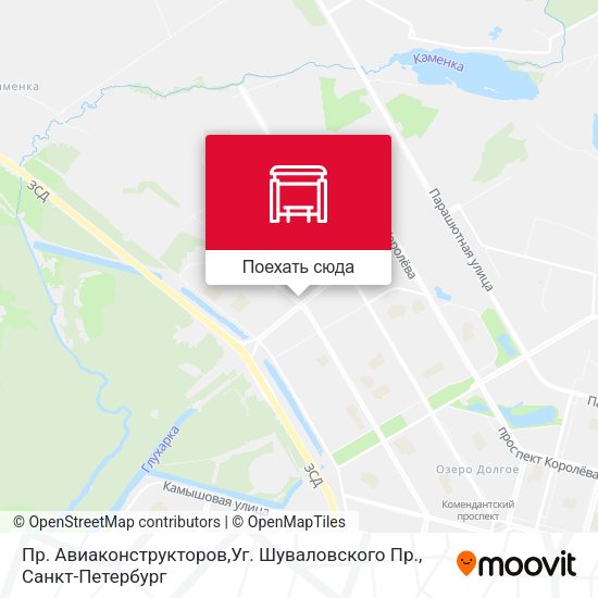 Карта Пр. Авиаконструкторов,Уг. Шуваловского Пр.