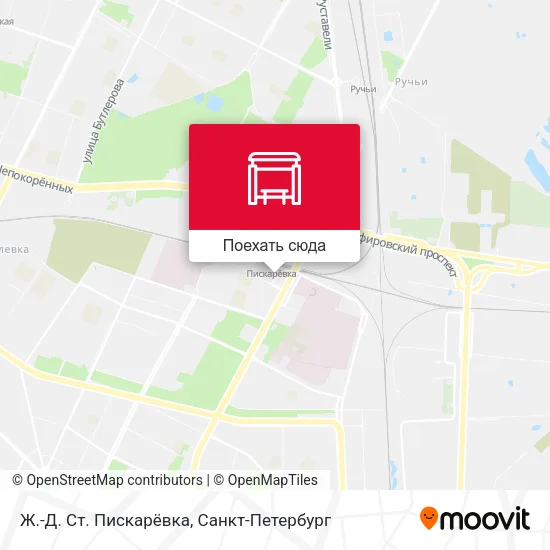 Карта Ж.-Д. Ст. Пискарёвка