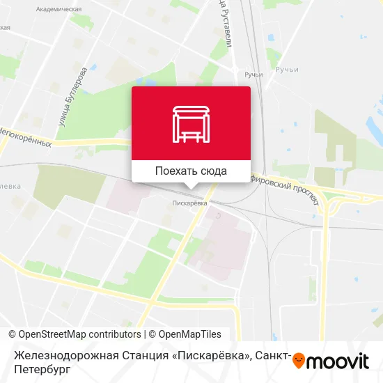 Карта Железнодорожная Станция «Пискарёвка»