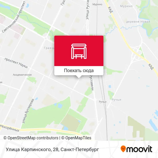 Карта Улица Карпинского, 28