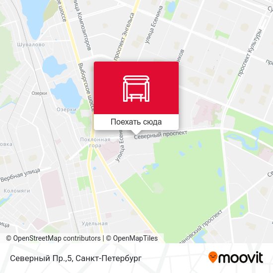 Карта Северный Пр.,5
