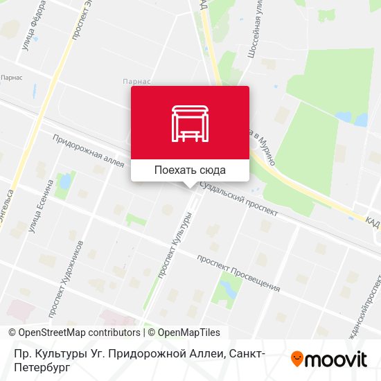 Карта Пр. Культуры Уг. Придорожной Аллеи