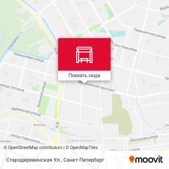 Карта Стародеревенская Ул.