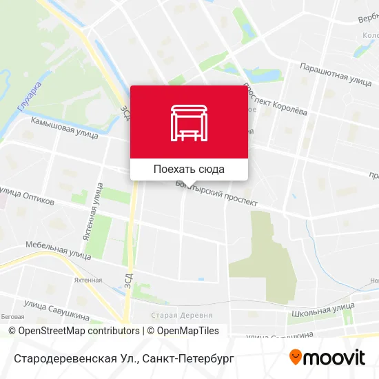 Карта Стародеревенская Ул.