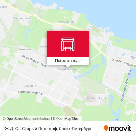 Карта Ж.Д. Ст. Старый Петергоф