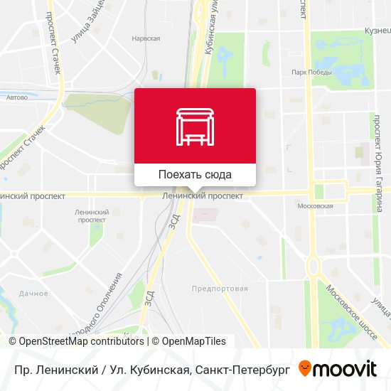 Карта Пр. Ленинский / Ул. Кубинская