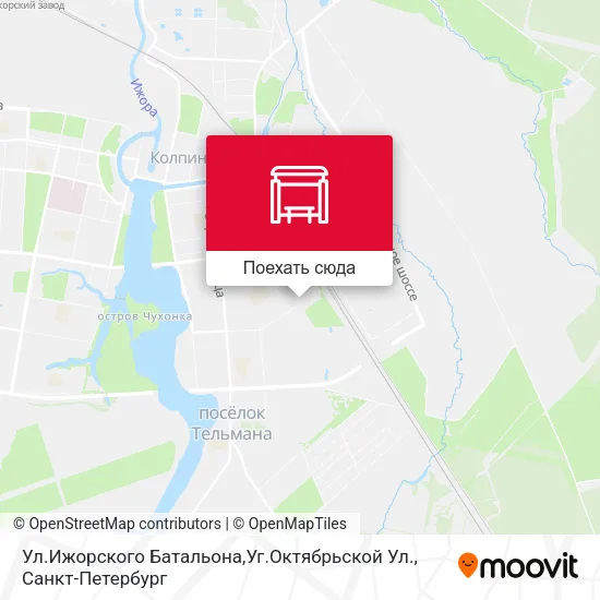 Карта Ул.Ижорского Батальона,Уг.Октябрьской Ул.