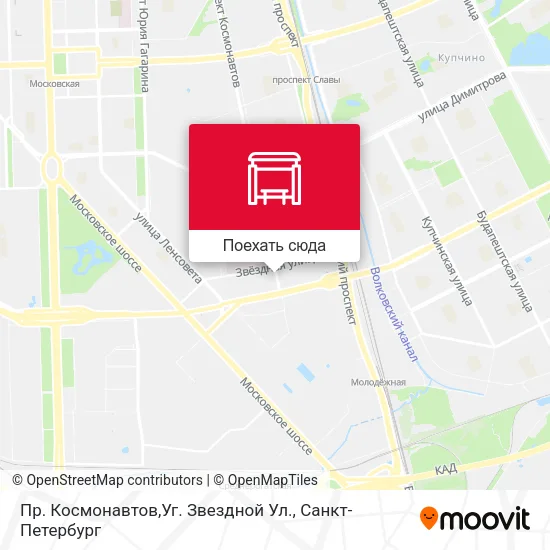 Карта Пр. Космонавтов,Уг. Звездной Ул.