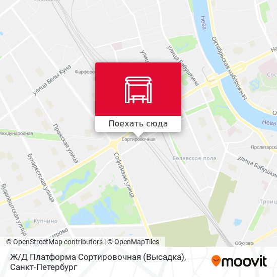 Карта Ж / Д Платформа Сортировочная (Высадка)