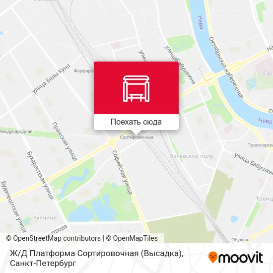 Карта Ж / Д Платформа Сортировочная (Высадка)