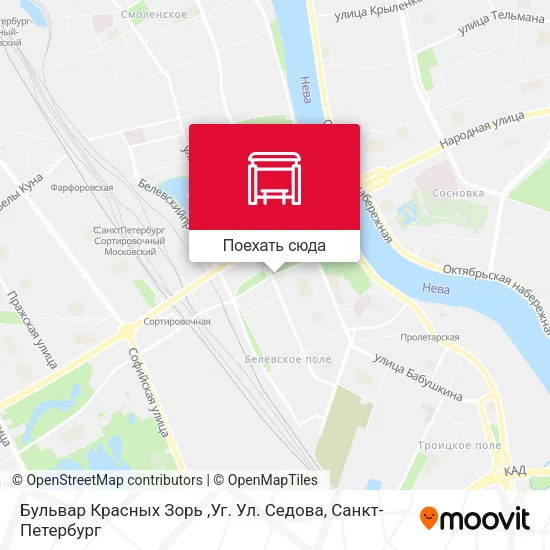 Карта Бульвар Красных Зорь ,Уг. Ул. Седова