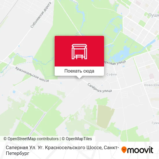 Карта Саперная Ул. Уг. Красносельского Шоссе
