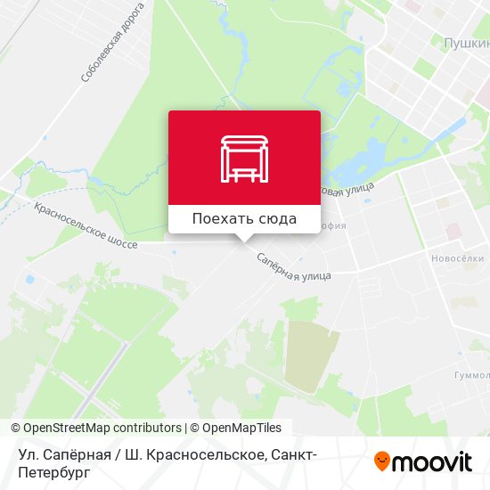 Карта Ул. Сапёрная / Ш. Красносельское