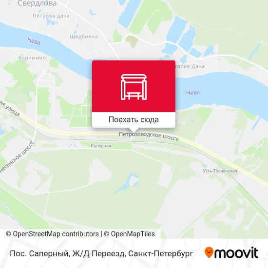 Карта Пос. Саперный, Ж/Д Переезд