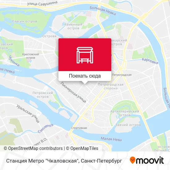 Карта Станция Метро "Чкаловская"
