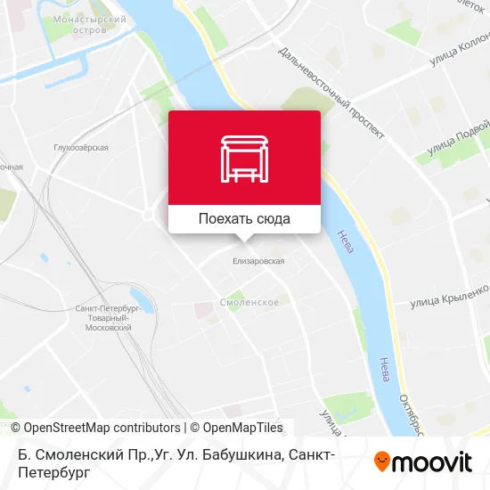 Карта Б. Смоленский Пр.,Уг. Ул. Бабушкина