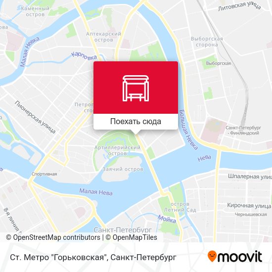 Карта Ст. Метро "Горьковская"