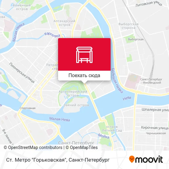 Карта Ст. Метро "Горьковская"